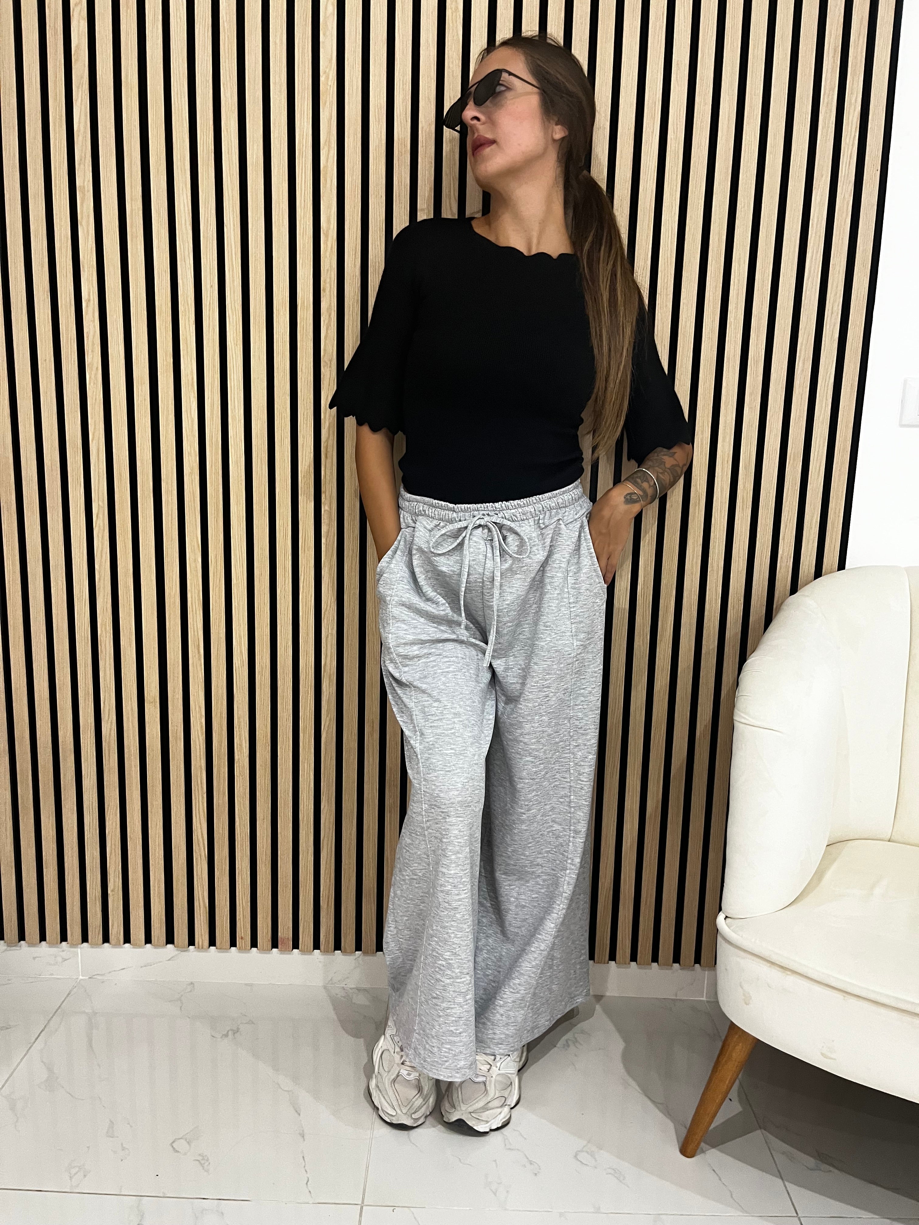 Pantalone tuta grigia